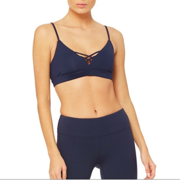 ALO Yoga Other - Alo Yoga Interlace Sports Bra in Navy Blue